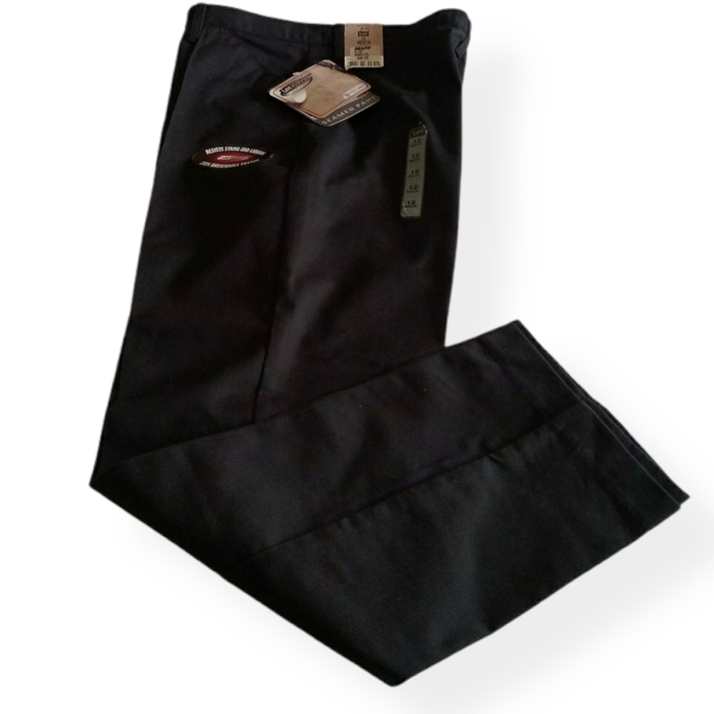 Lee Performance Khakis Black Seamed Pants 12M NWT